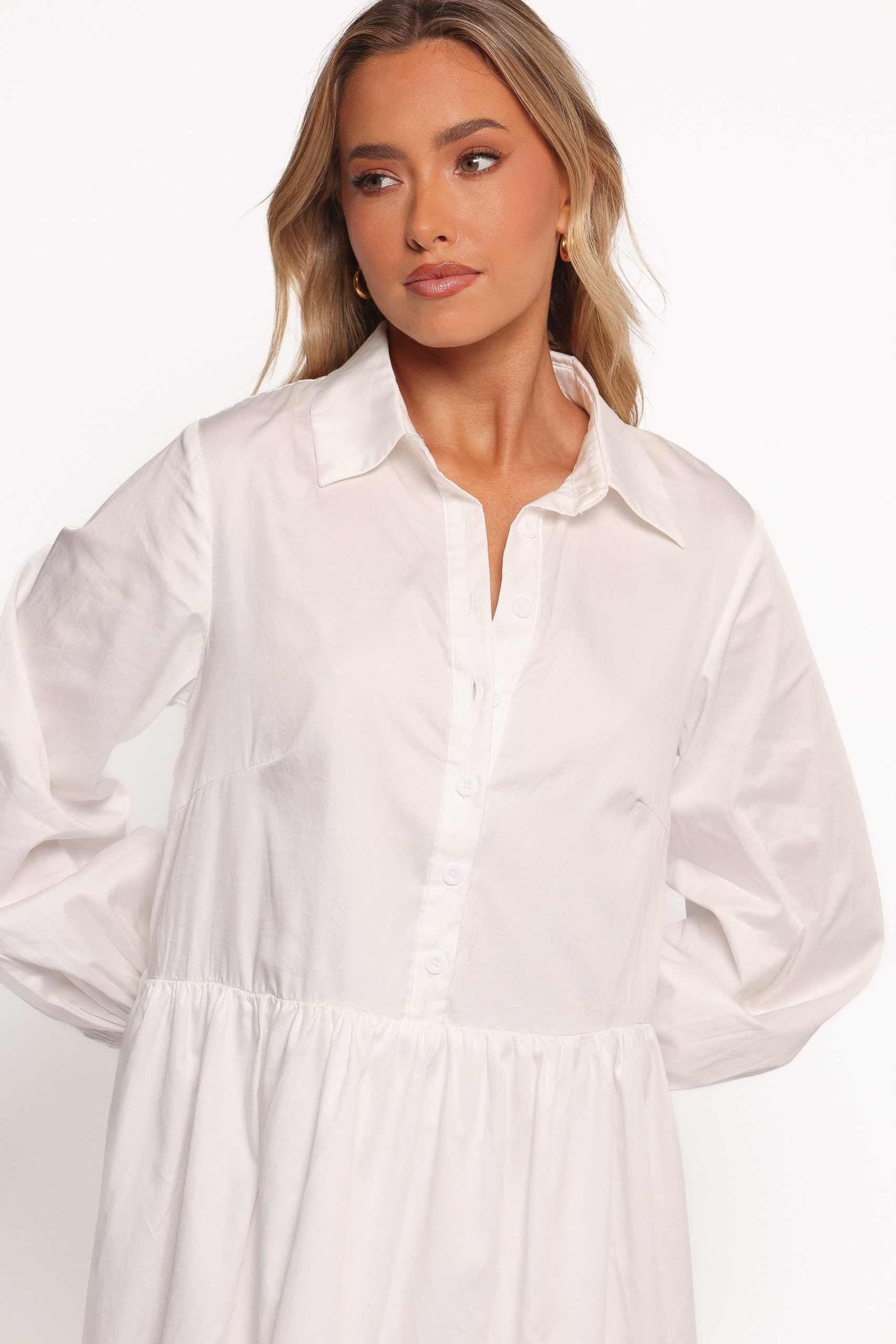 Carlotta Long Sleeve Mini Dress - White - Image 4
