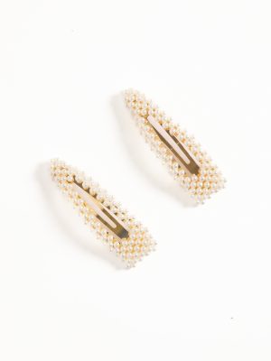 Carmen Hair Clip Set - Pearl