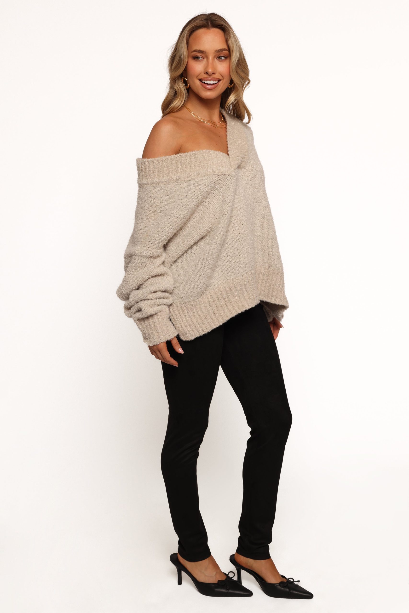 Carolyn Faux Suede Pant - Black - Image 5