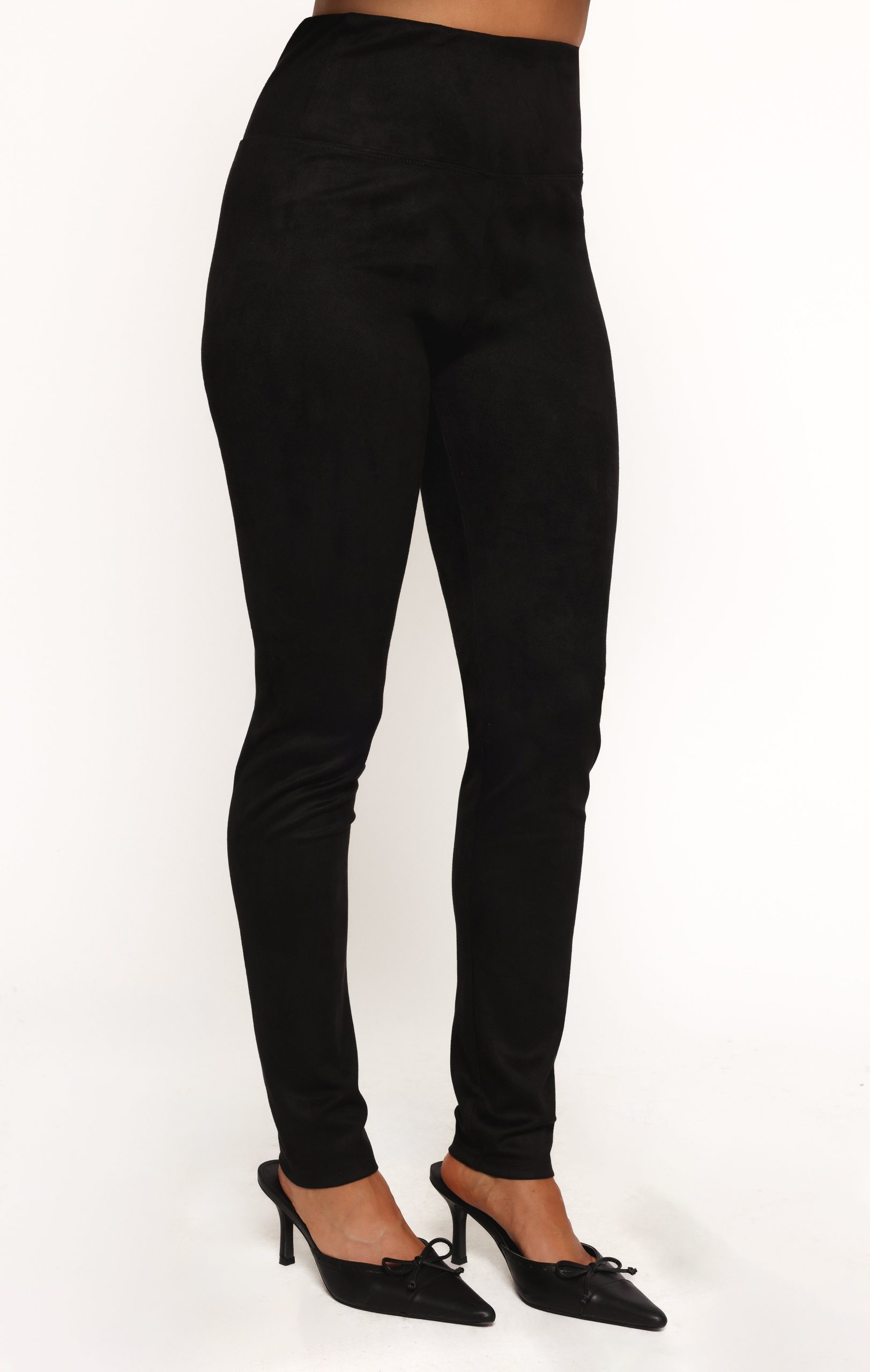 Carolyn Faux Suede Pant - Black - Image 6