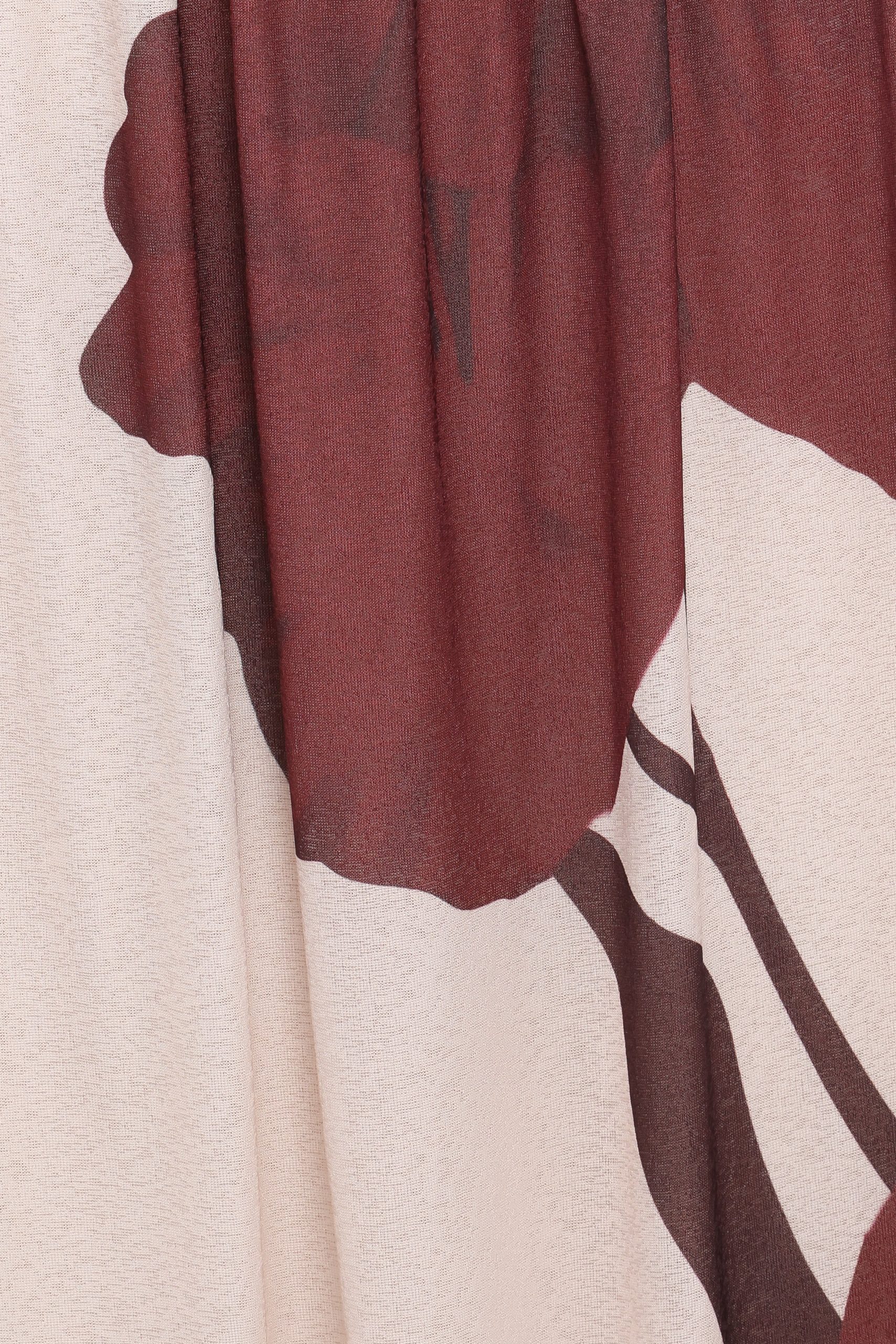 Cascade Maxi Skirt - Cream Brown Floral - Image 6