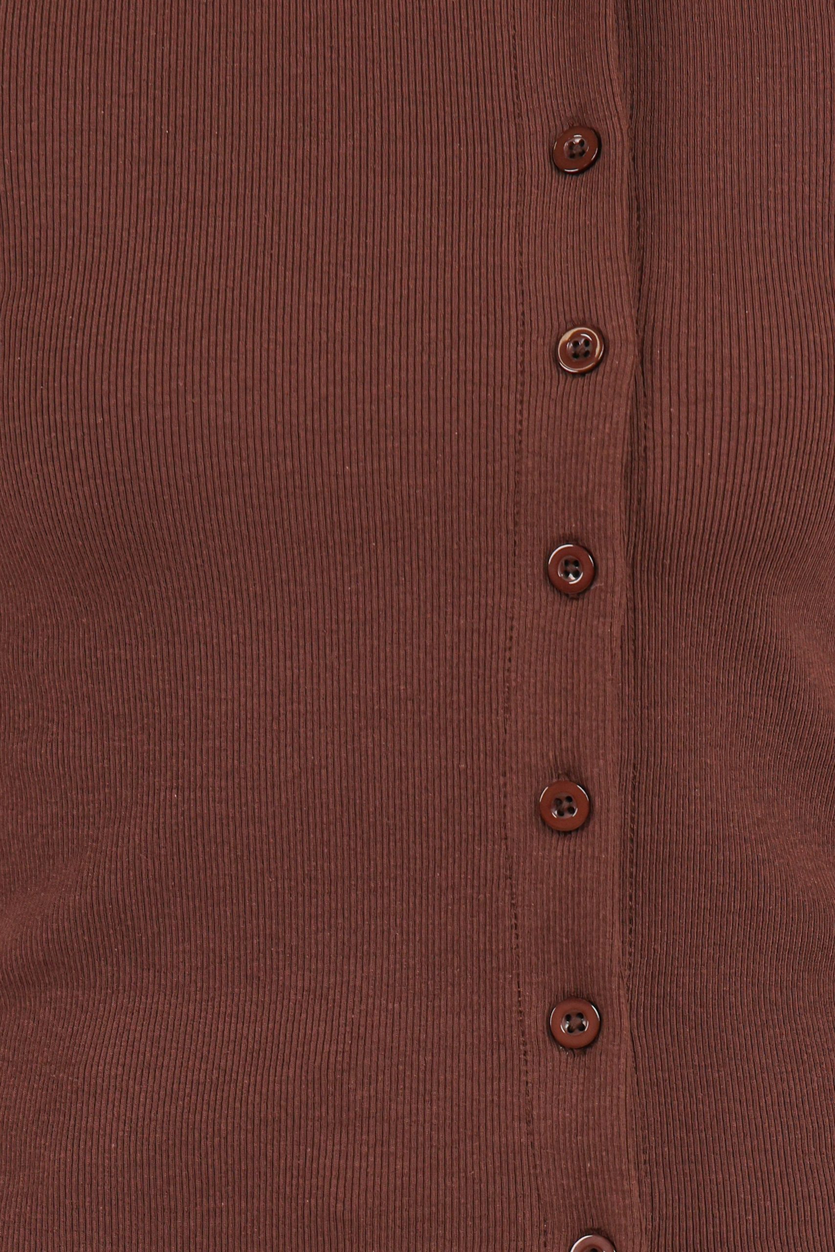 Cass Long Sleeve Top - Chocolate Brown - Image 7