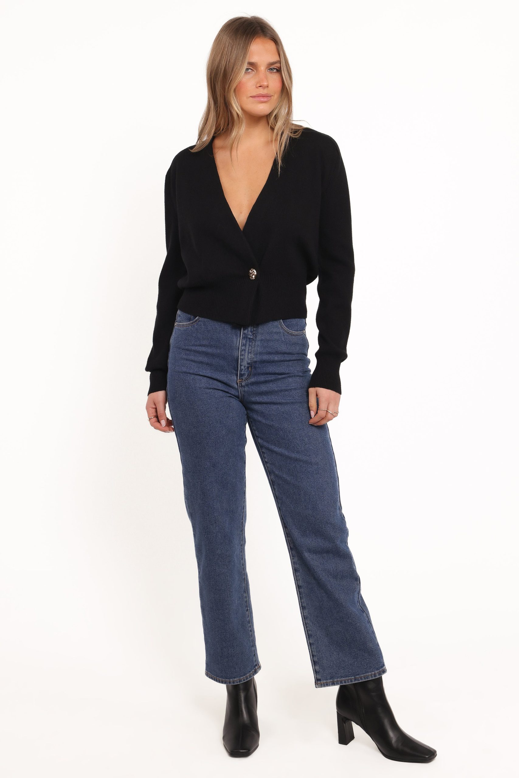 Caterina Button Cardigan - Black - Image 6