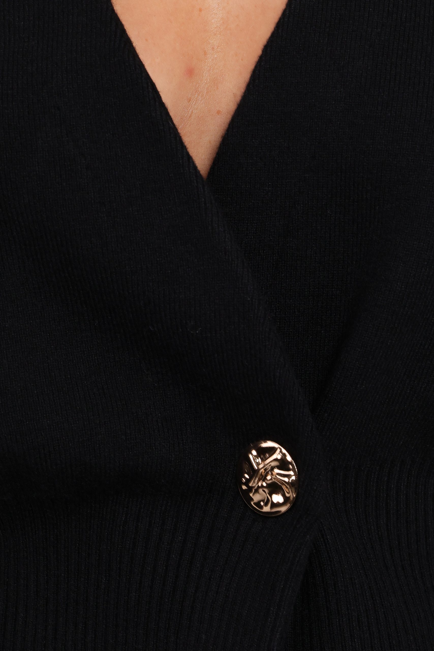 Caterina Button Cardigan - Black - Image 7