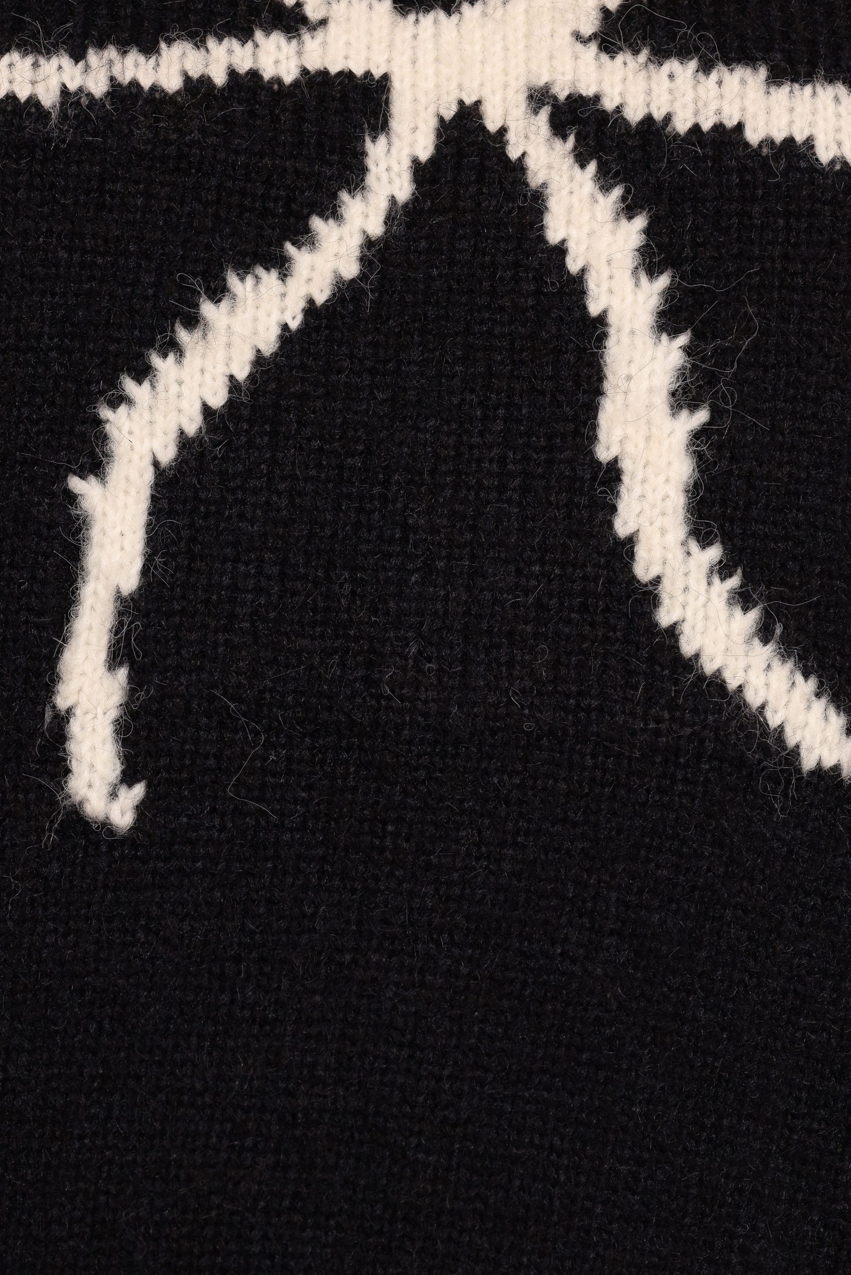 Cecelia Bow Print Mock Neck Knit Sweater - Black - Image 8