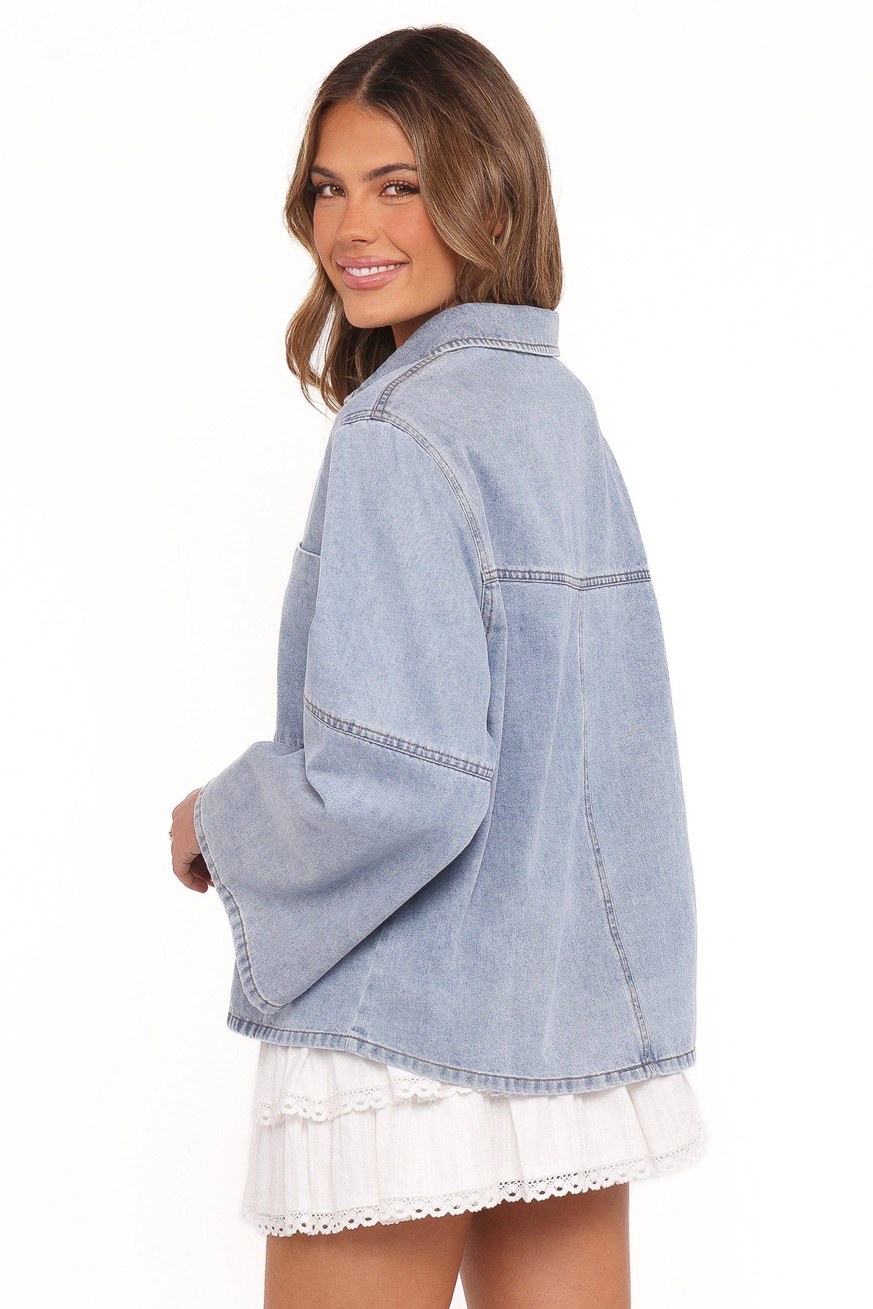 Celestia Denim Top - Light Wash - Image 4
