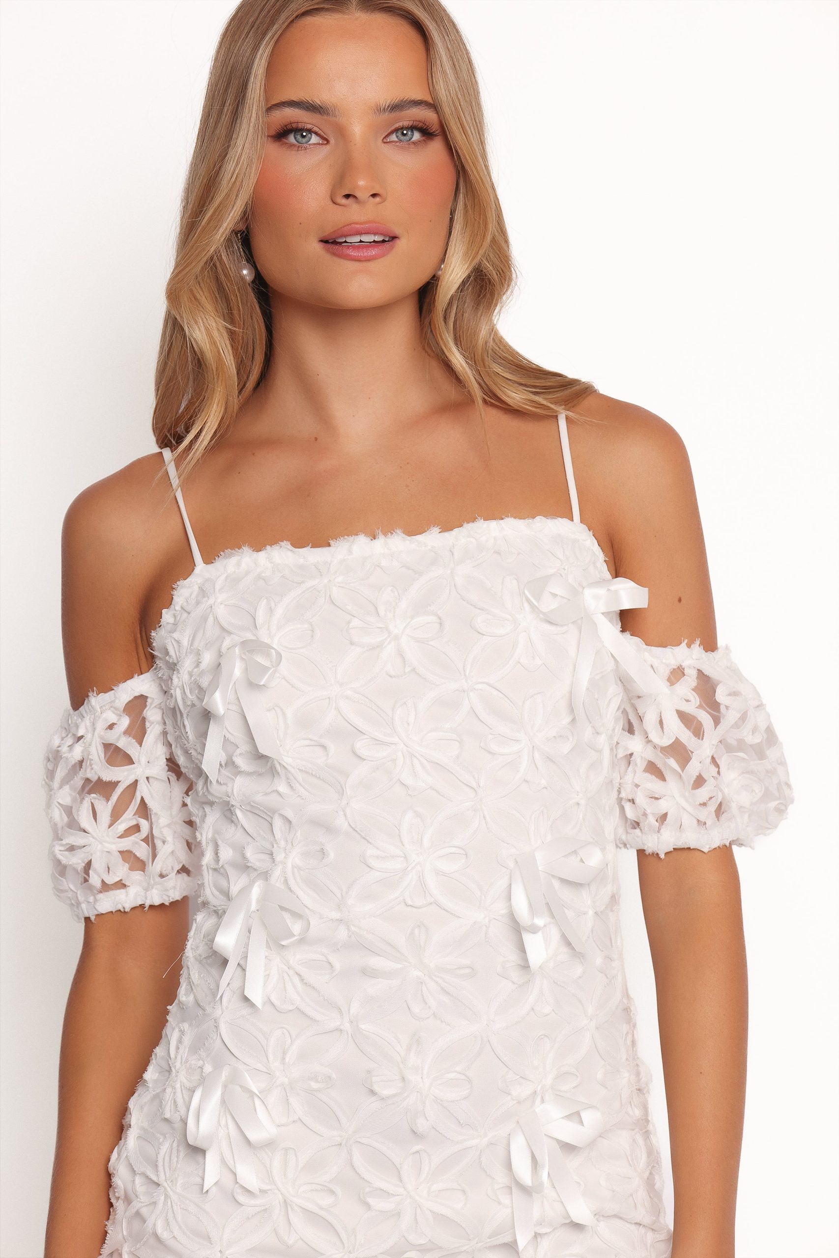 Celestia Mini Dress - White - Image 3