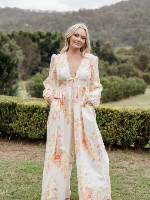 Celestine Jumpsuit - Pink Floral