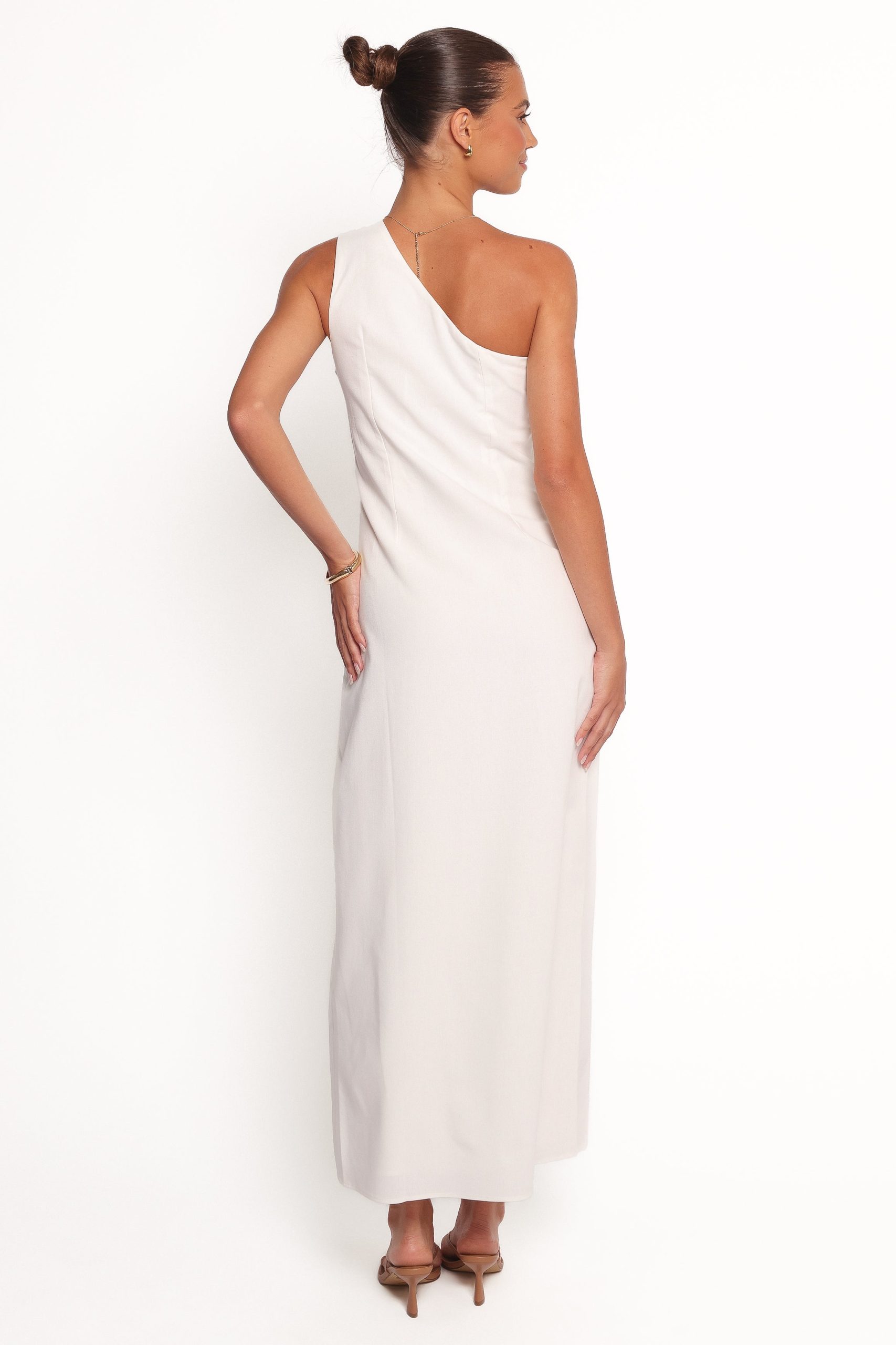 Chandler One Shoulder Maxi Dress - White - Image 3