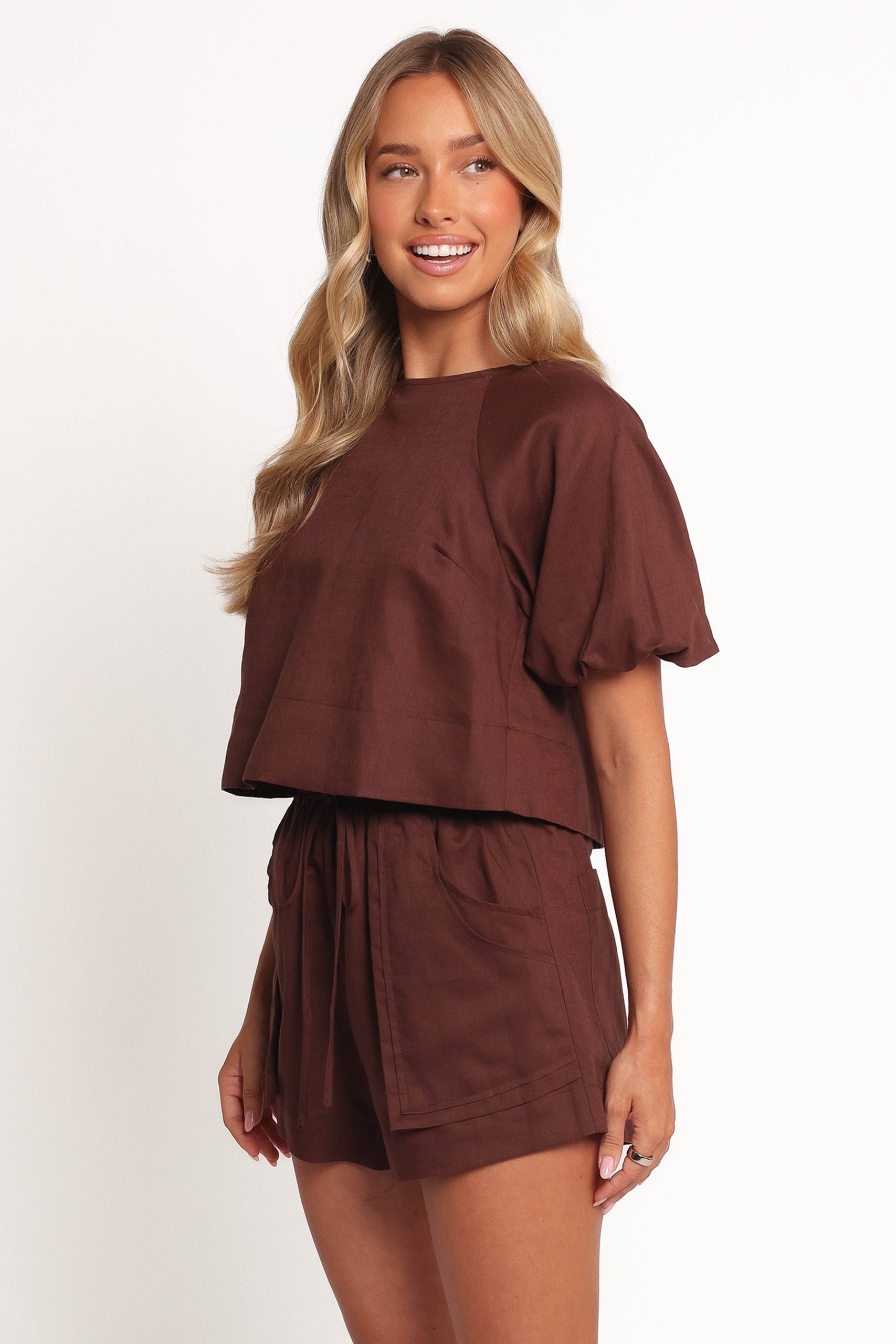 Chelsey Linen Set - Chocolate Brown - Image 3