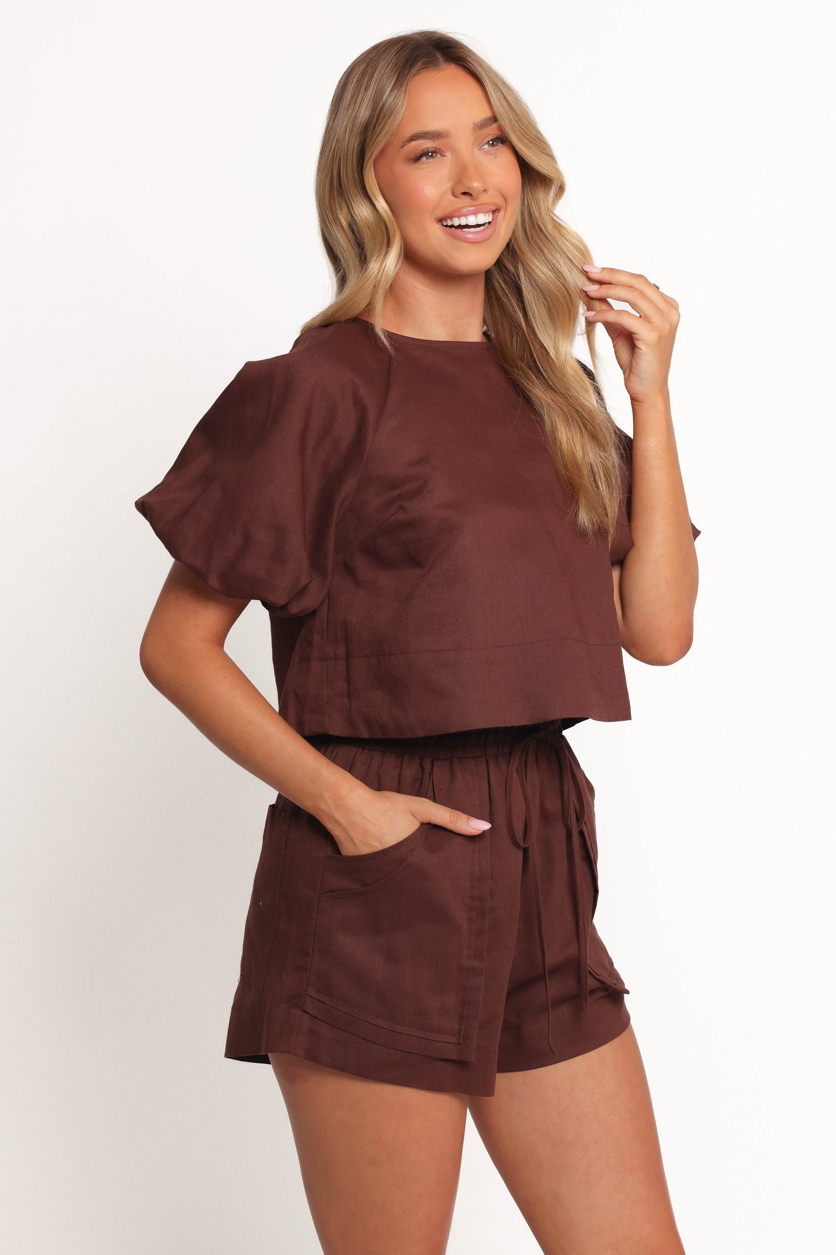 Chelsey Linen Set - Chocolate Brown - Image 4