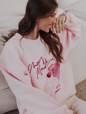Cherry Martini Graphic Sweatshirt - Pink