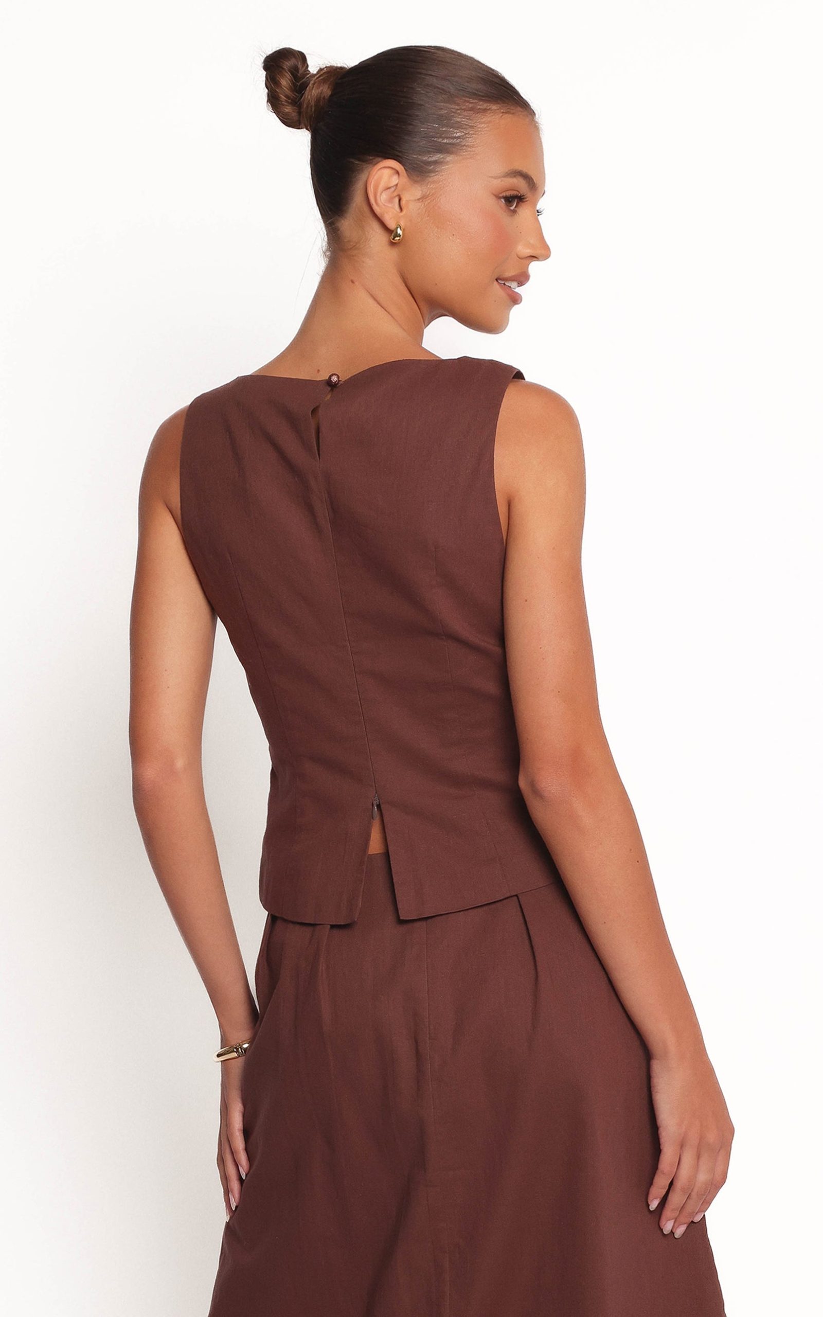 Chiaro Shell Top - Brown - Image 3