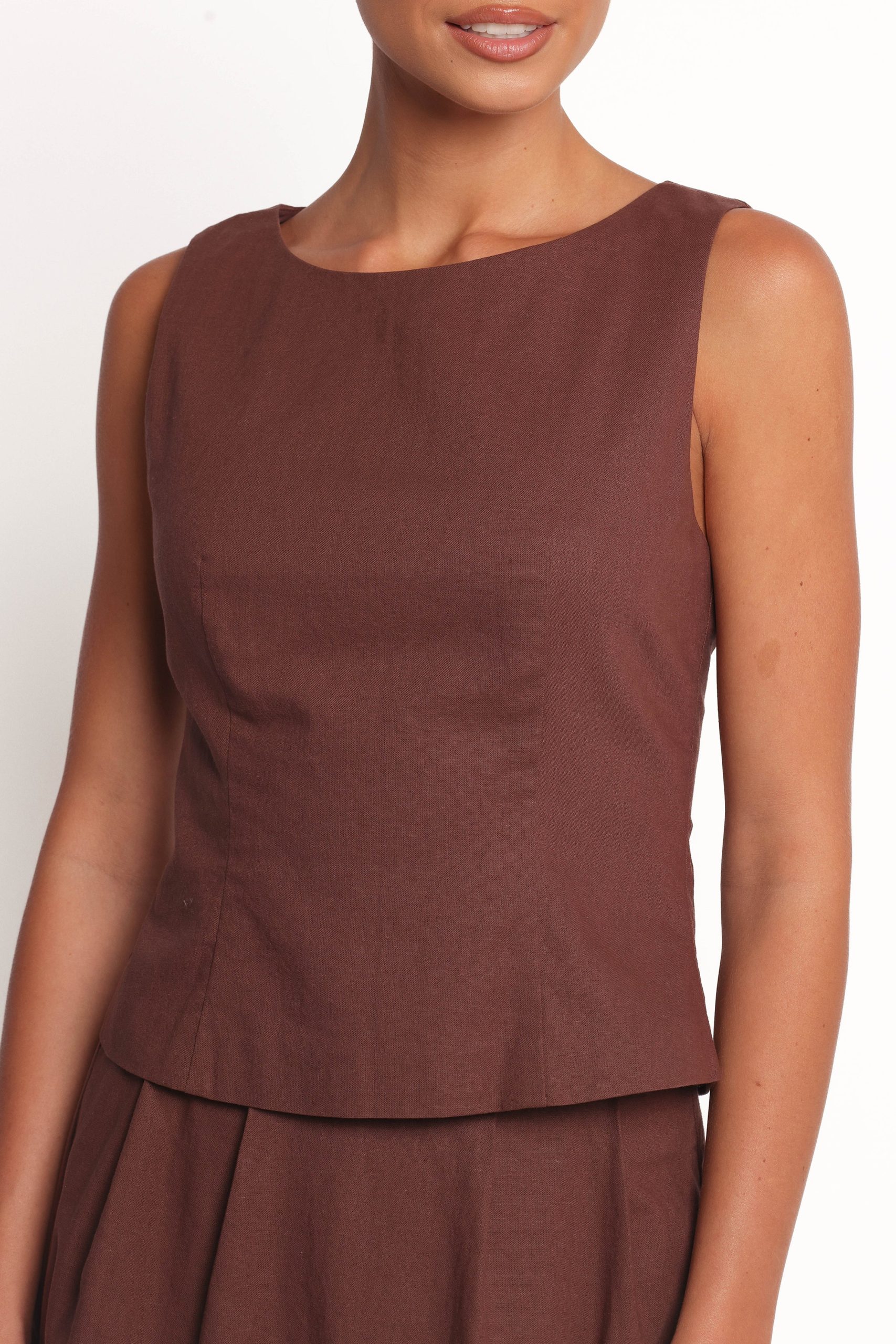 Chiaro Shell Top - Brown - Image 6