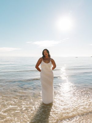 Ciao Ruffles Maxi Dress - Cloud White