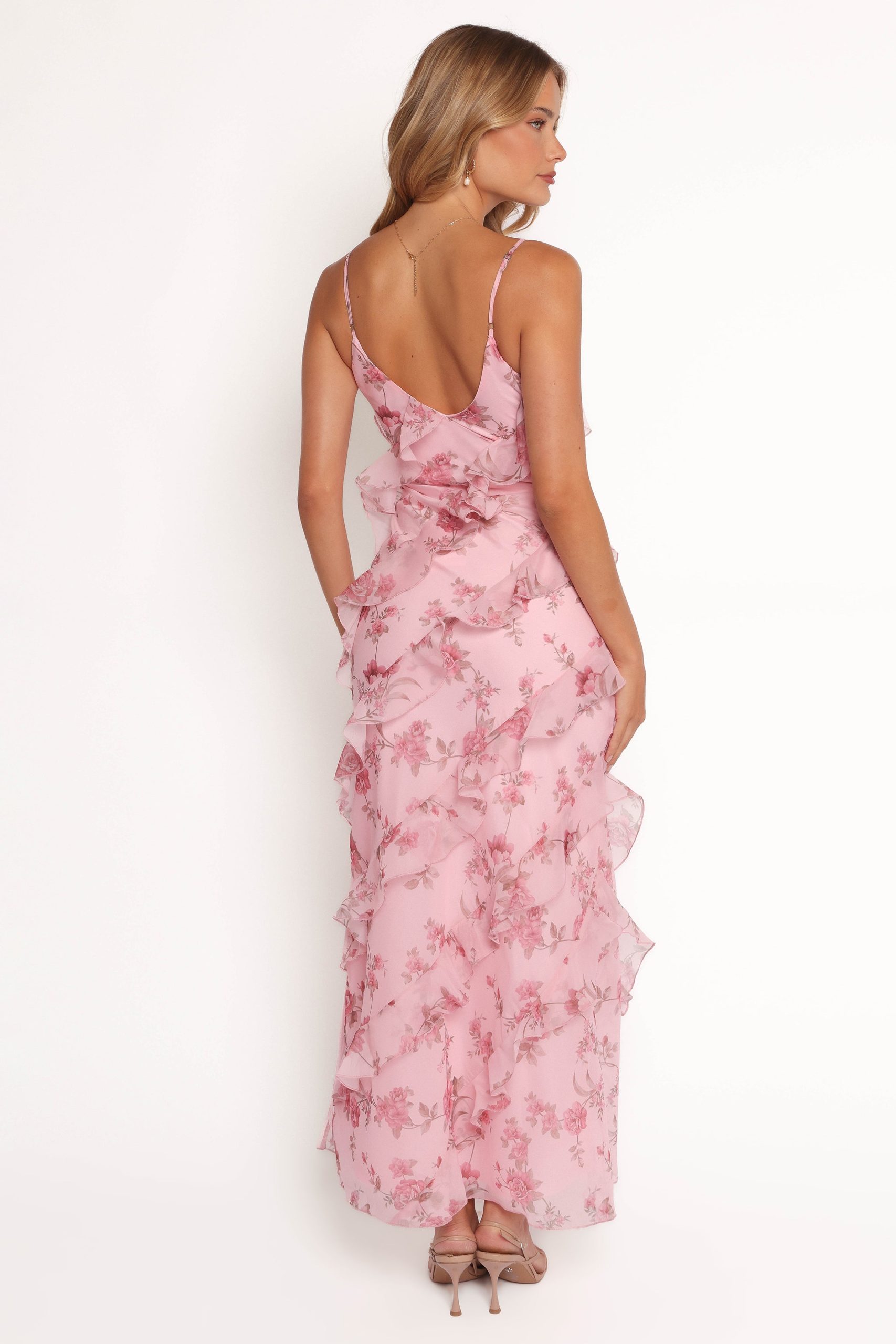 Ciao Ruffles Maxi Dress - Pink Floral - Image 5