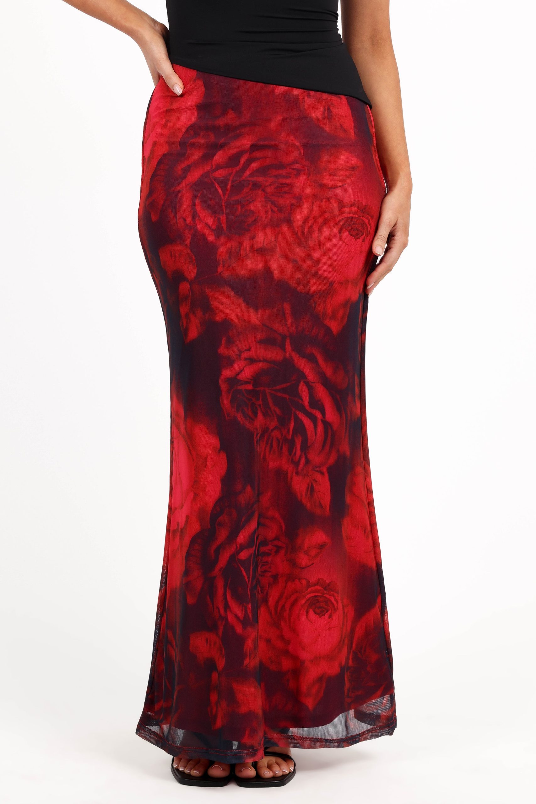 Cici Maxi Skirt - Rose Print - Image 4
