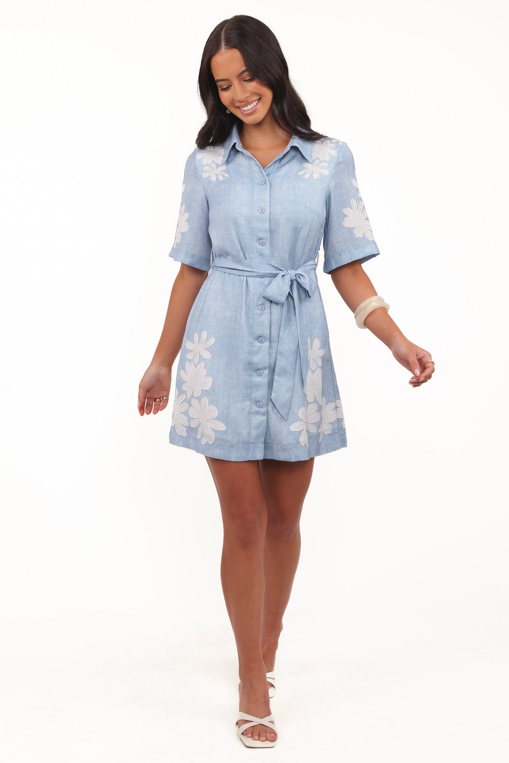 Connie Mini Dress - Blue - Image 5