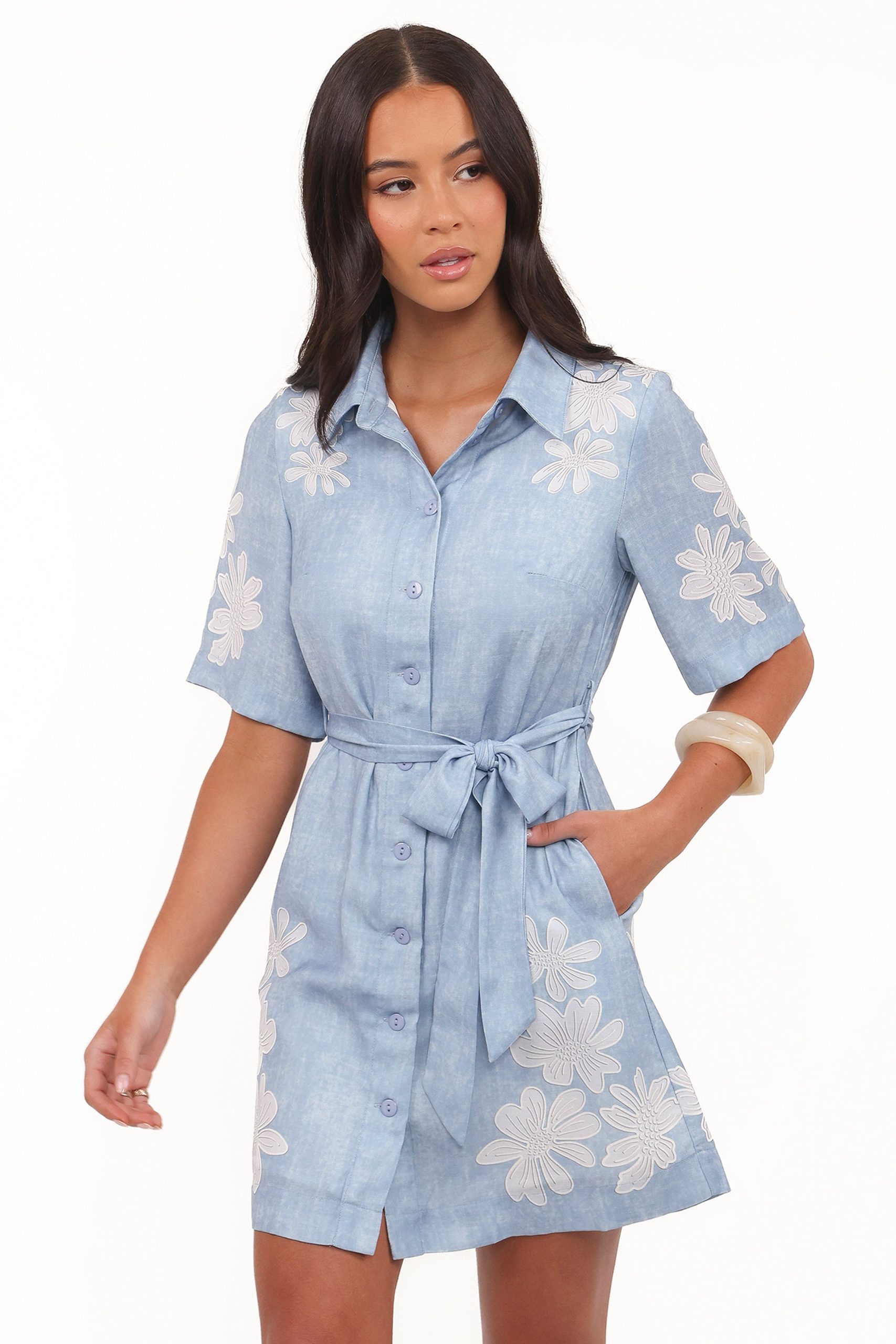 Connie Mini Dress - Blue - Image 4