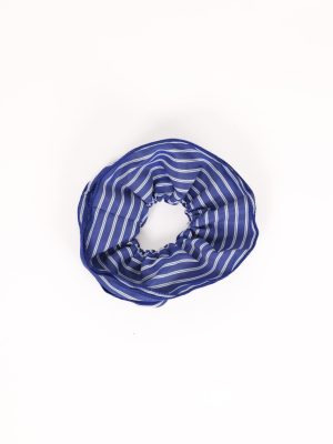 Corina Scrunchie - Blue Stripe