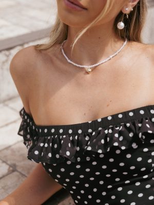Dahlia Necklace - Pearl