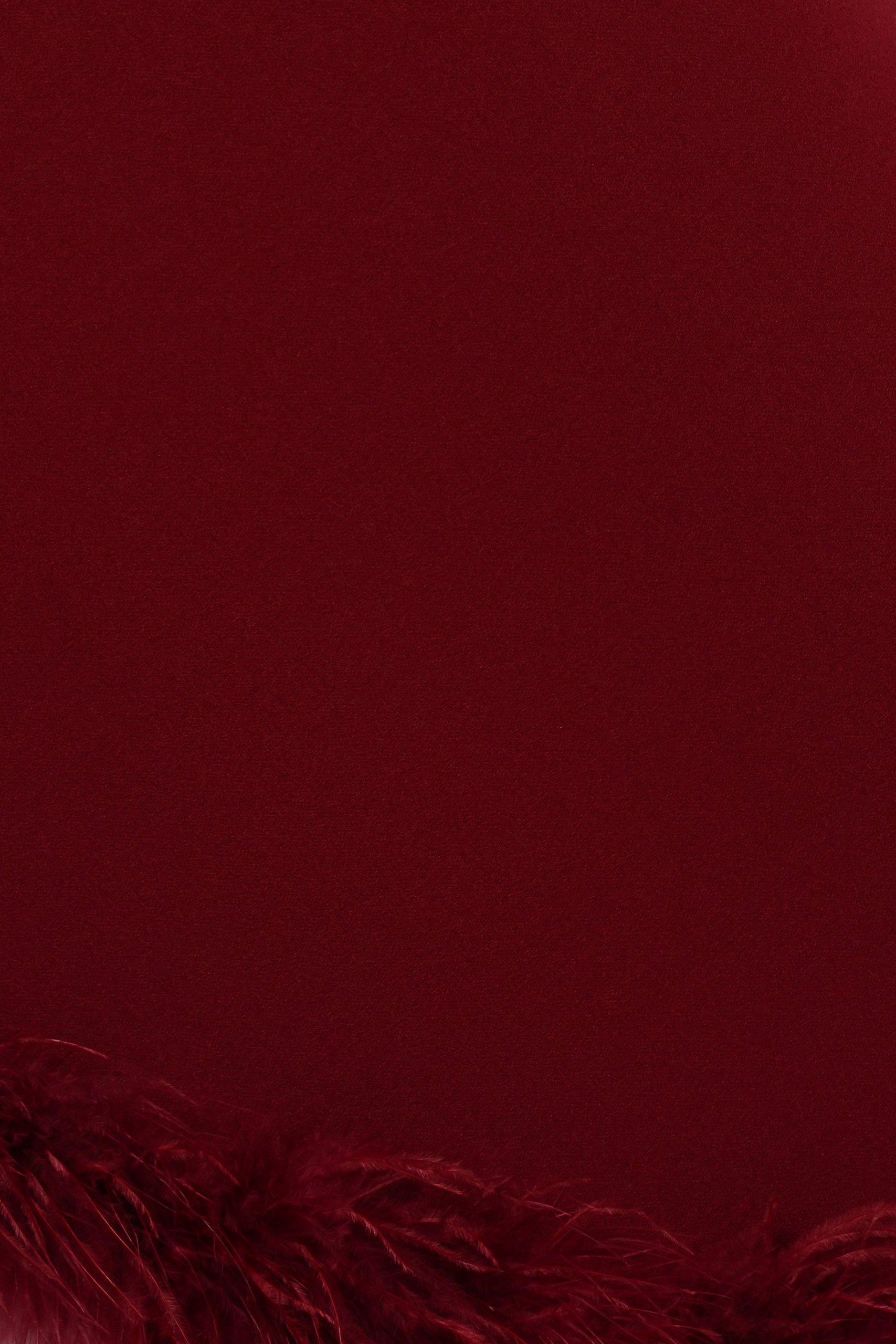 Dame One Shoulder Midi Dress - Deep Wine - Image 8