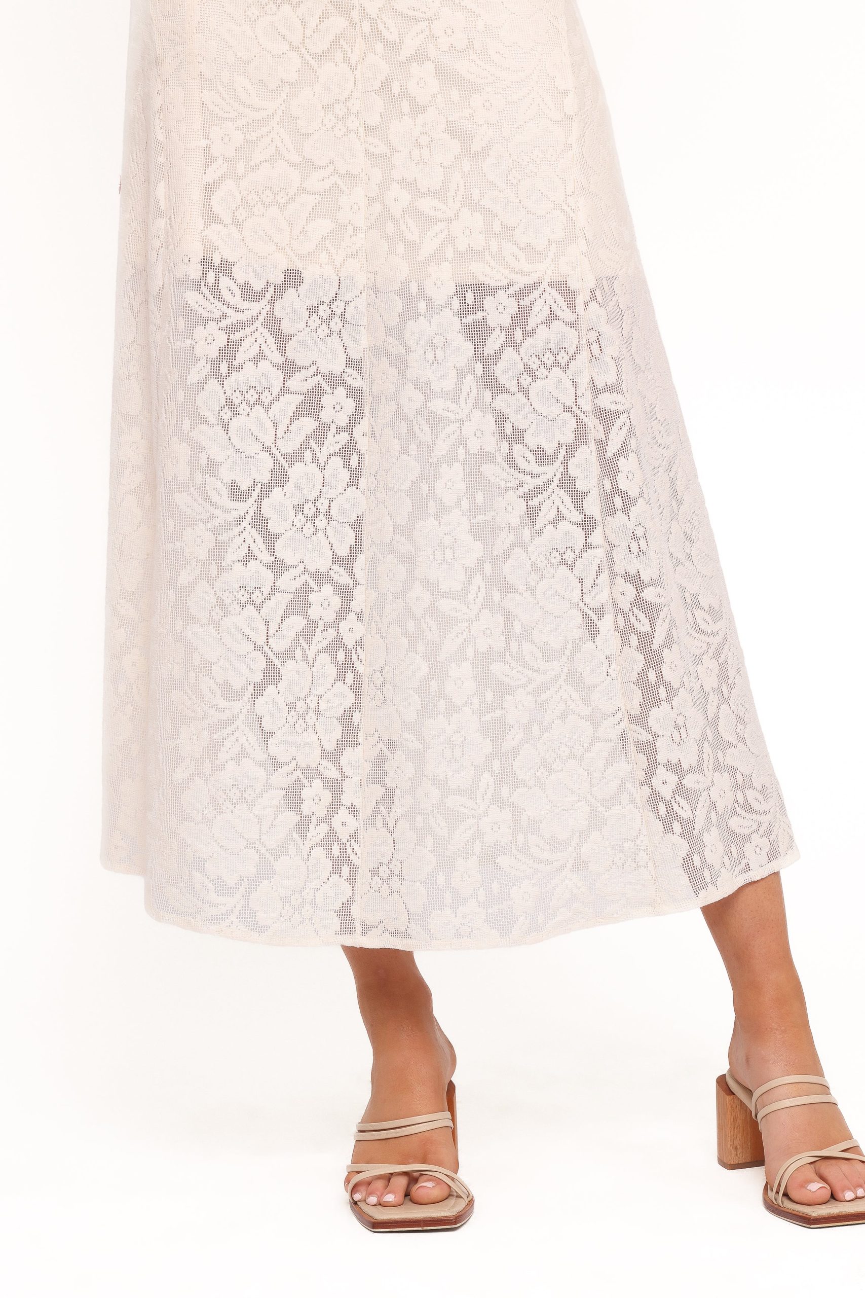Danni Lace Midi Dress - Ecru - Image 6