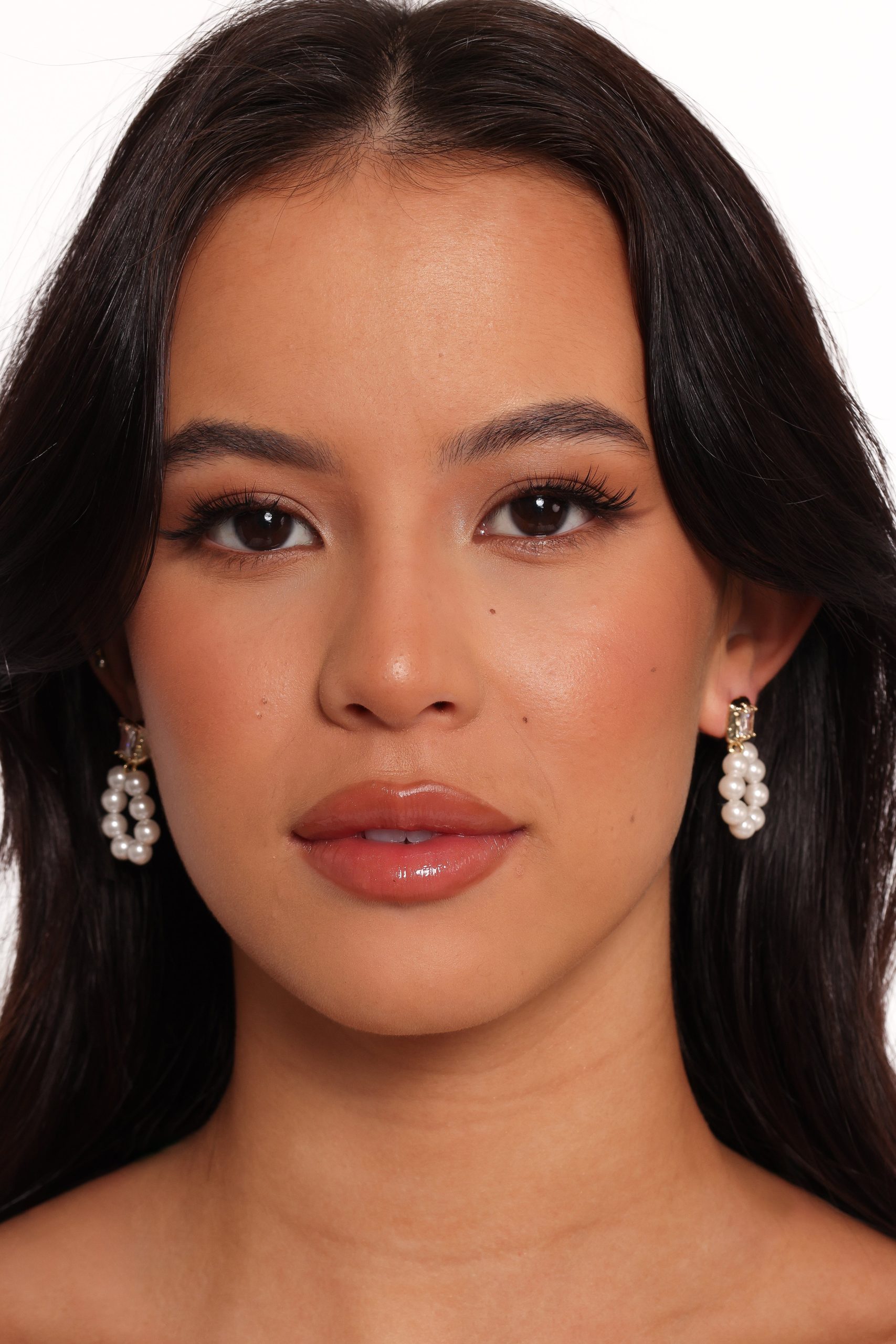 Dara Drop Earrings - Gold/Pearl - Image 2