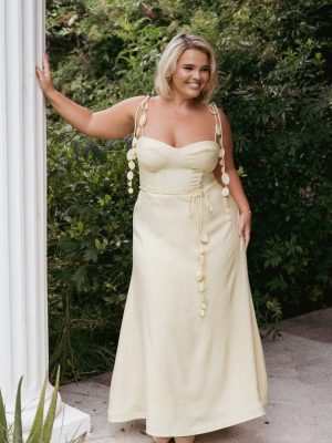 Della Midi Dress - Yellow