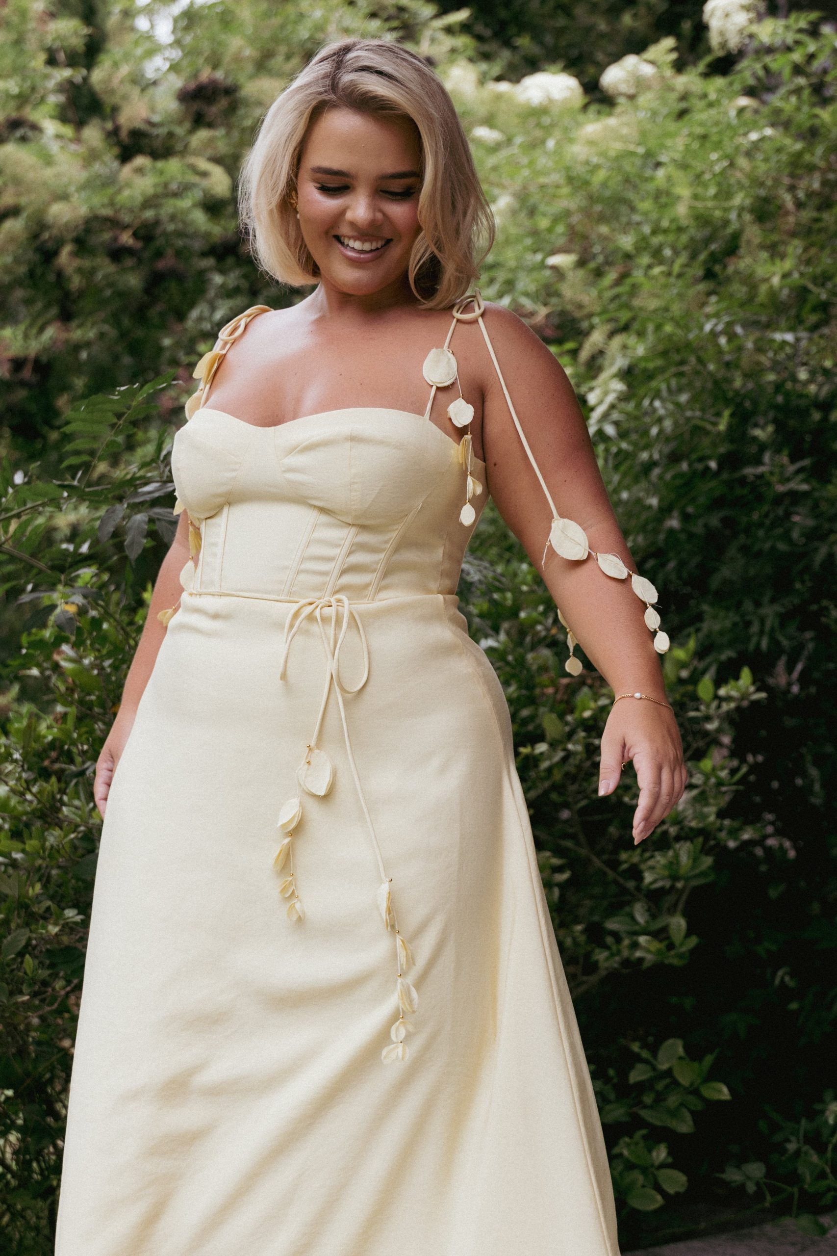 Della Midi Dress - Yellow - Image 8