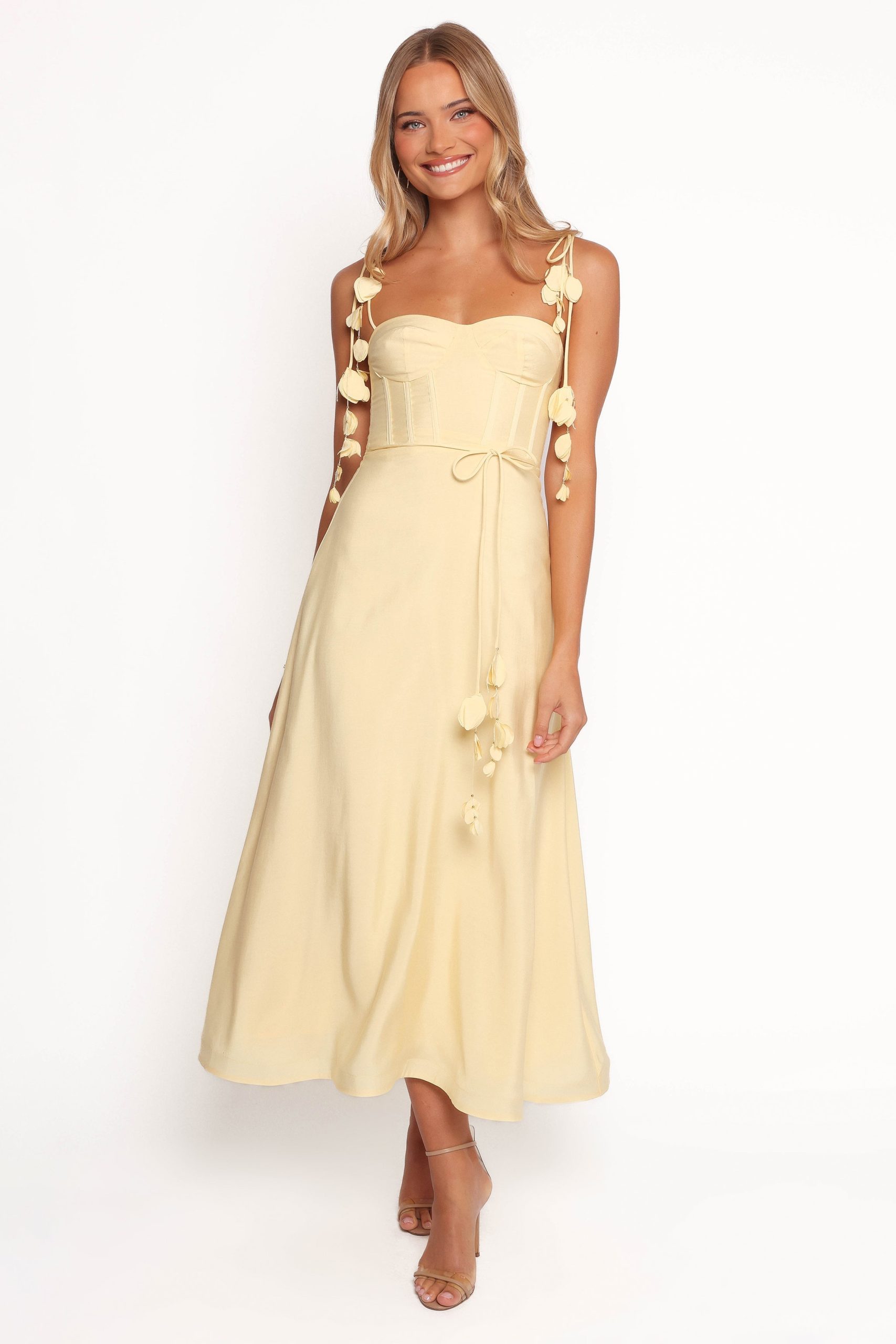 Della Midi Dress - Yellow - Image 2
