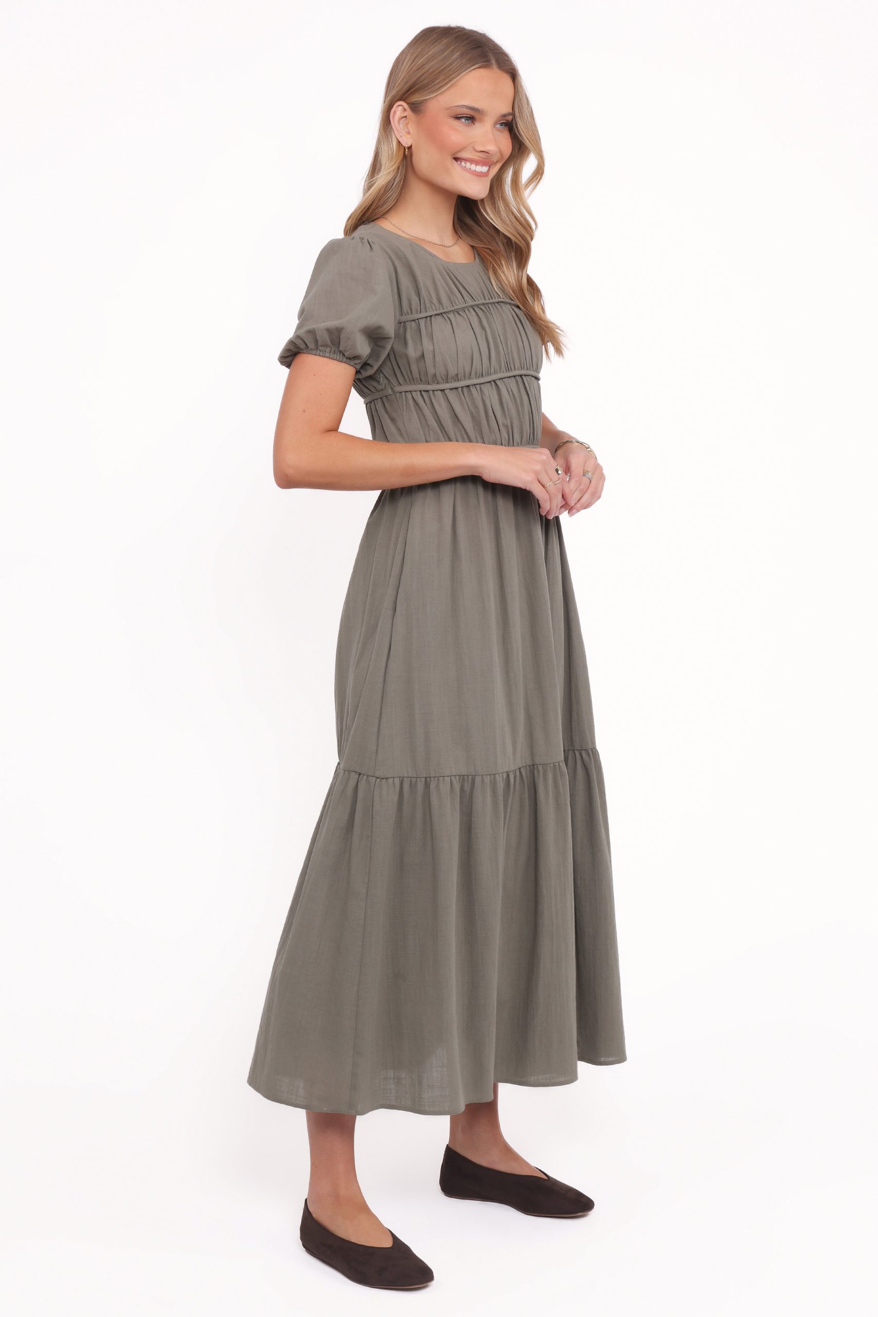 Deloria Maxi Dress - Olive - Image 3