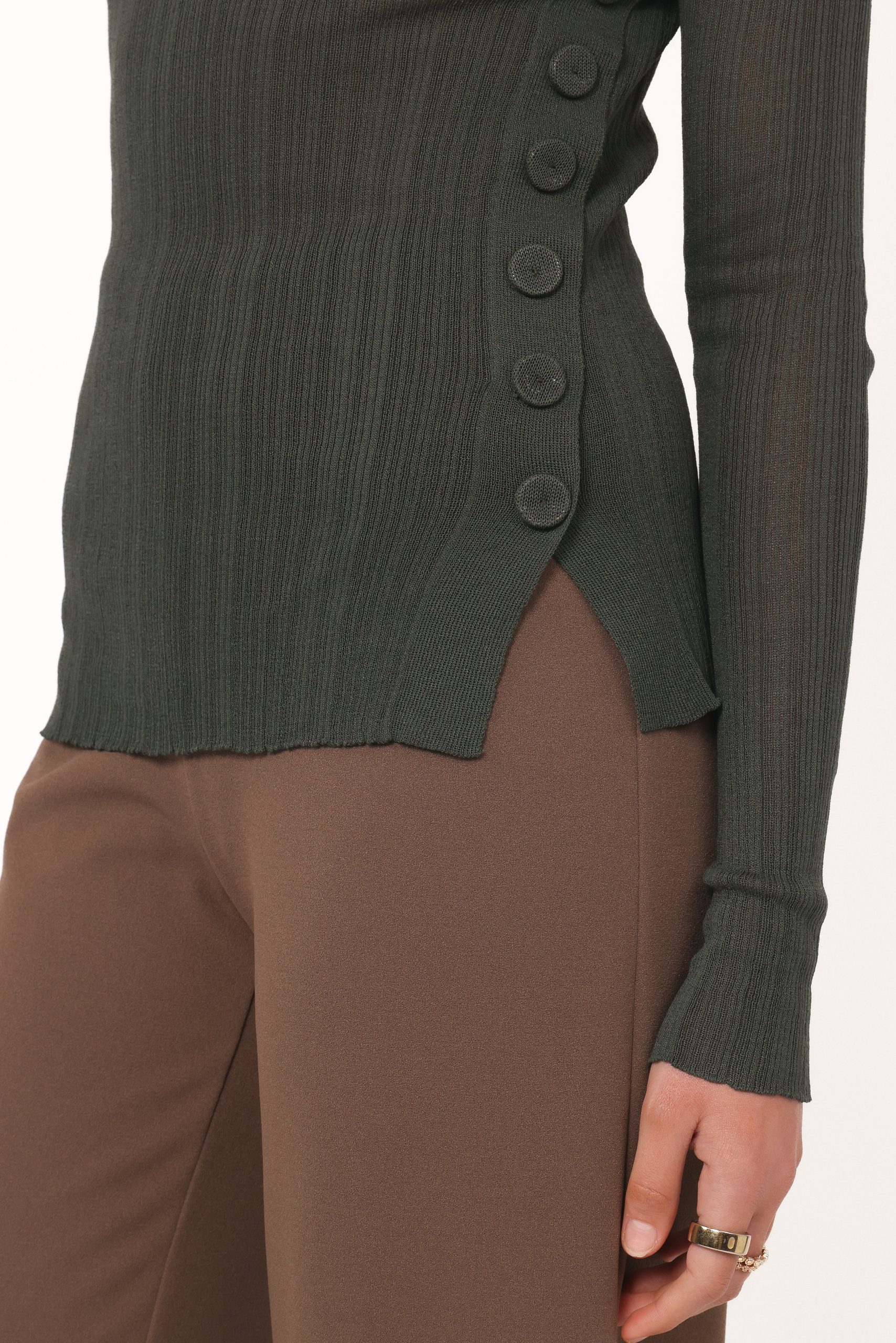 Delphine Top - Dark Green - Image 6