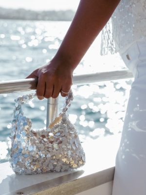 Delta Sequin Bag - Silver