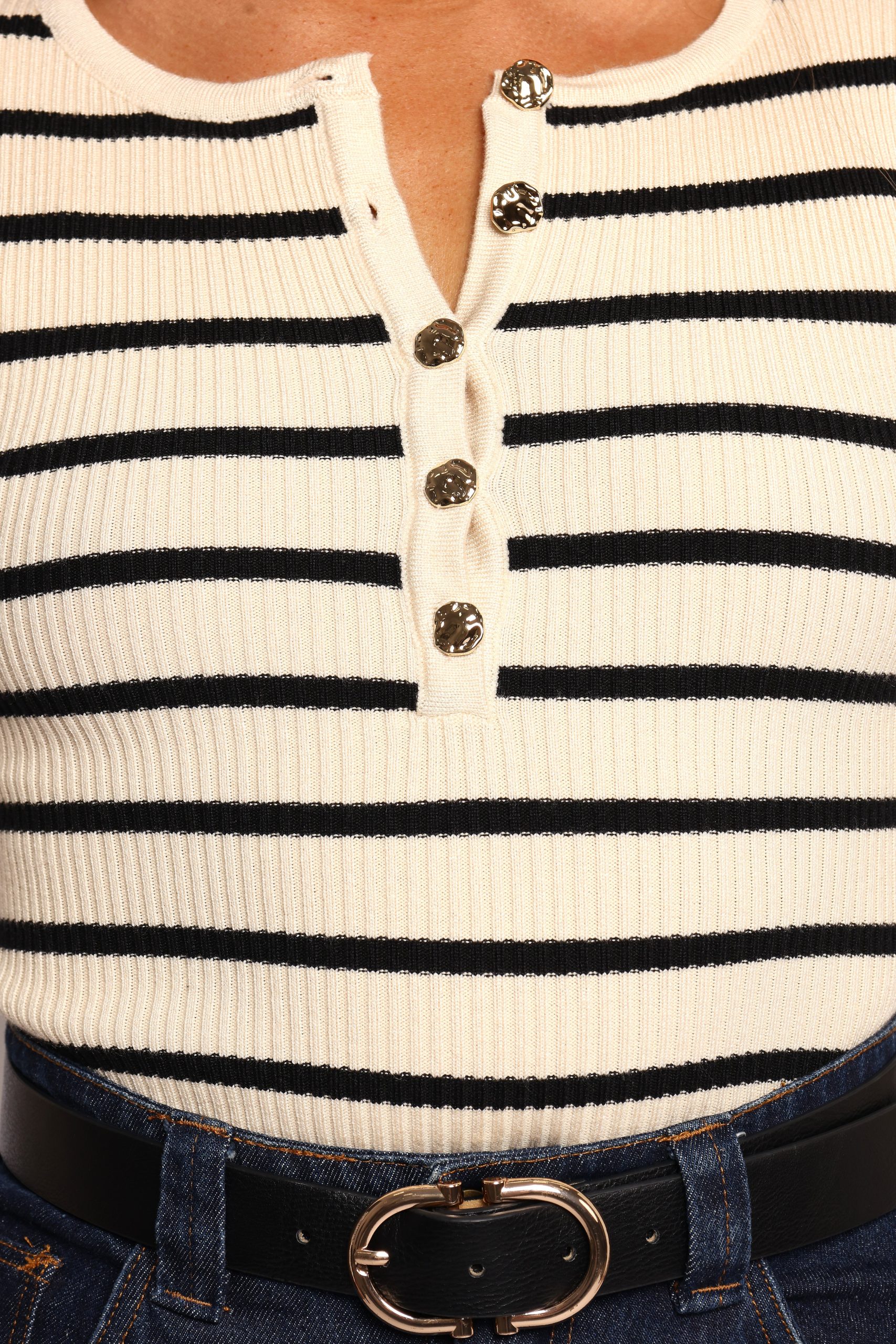Deni Henley Bodysuit - Stripe - Image 7