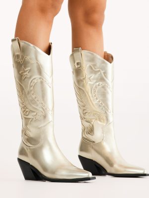 Everlyn Boots - Gold Metallic