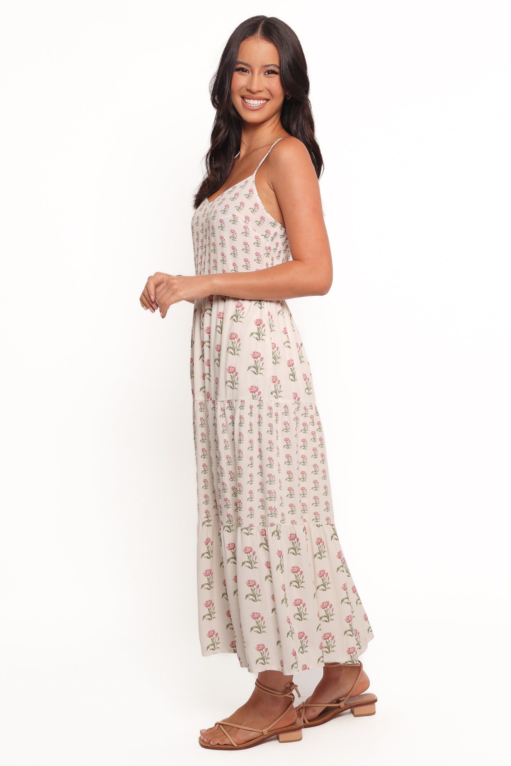Echo Midi Dress - White/Pink - Image 3