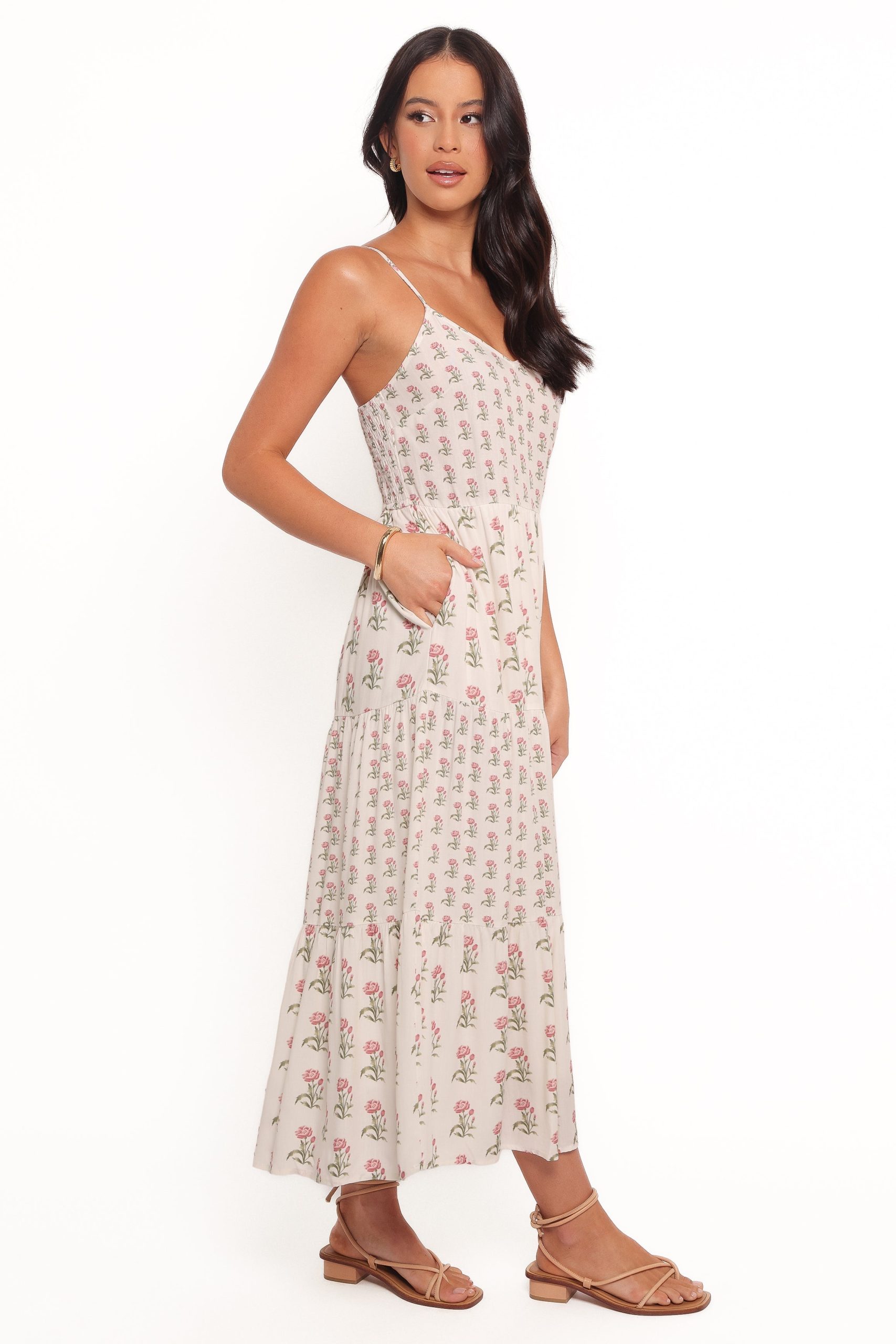 Echo Midi Dress - White/Pink - Image 4