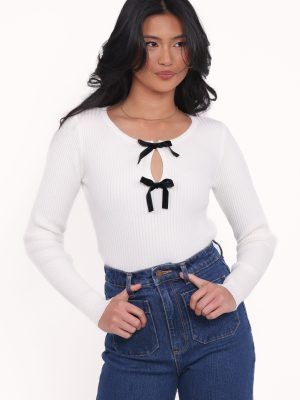 Elba Knit Top - White