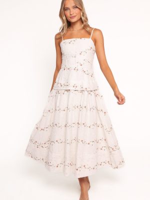 Eleanora Midi Dress - White Floral