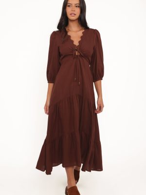 Eleonara Midi Dress - Chocolate