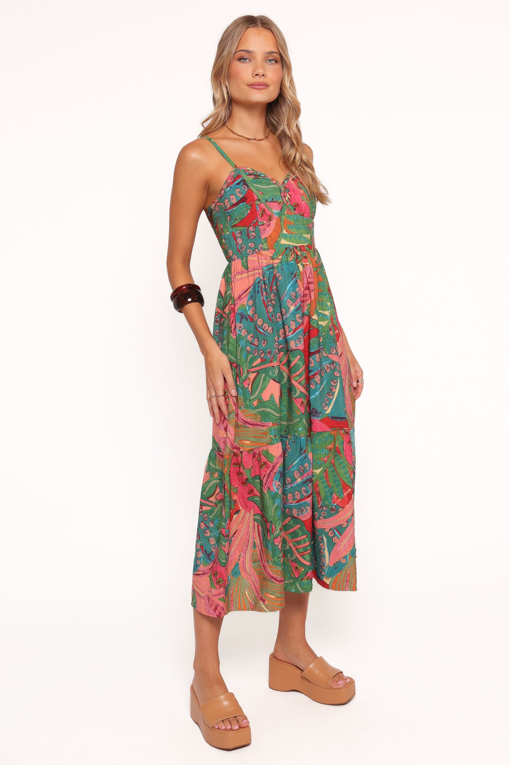 Eleonora Midi Dress - Calypso Coral - Image 3