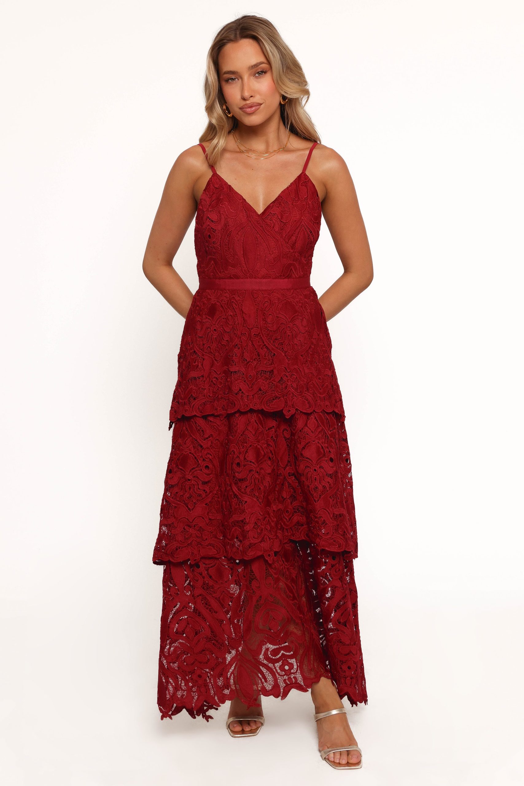 Elijah Maxi Dress - Red - Image 4