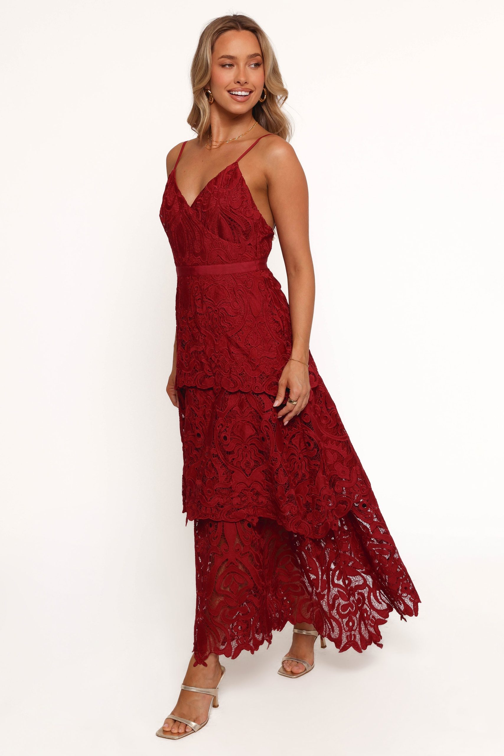 Elijah Maxi Dress - Red - Image 3