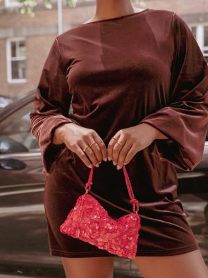 Eliza Sequin Bag - Red