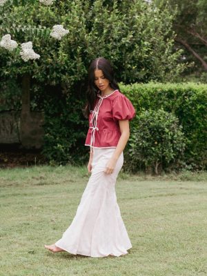 Larina Maxi Skirt - Pink