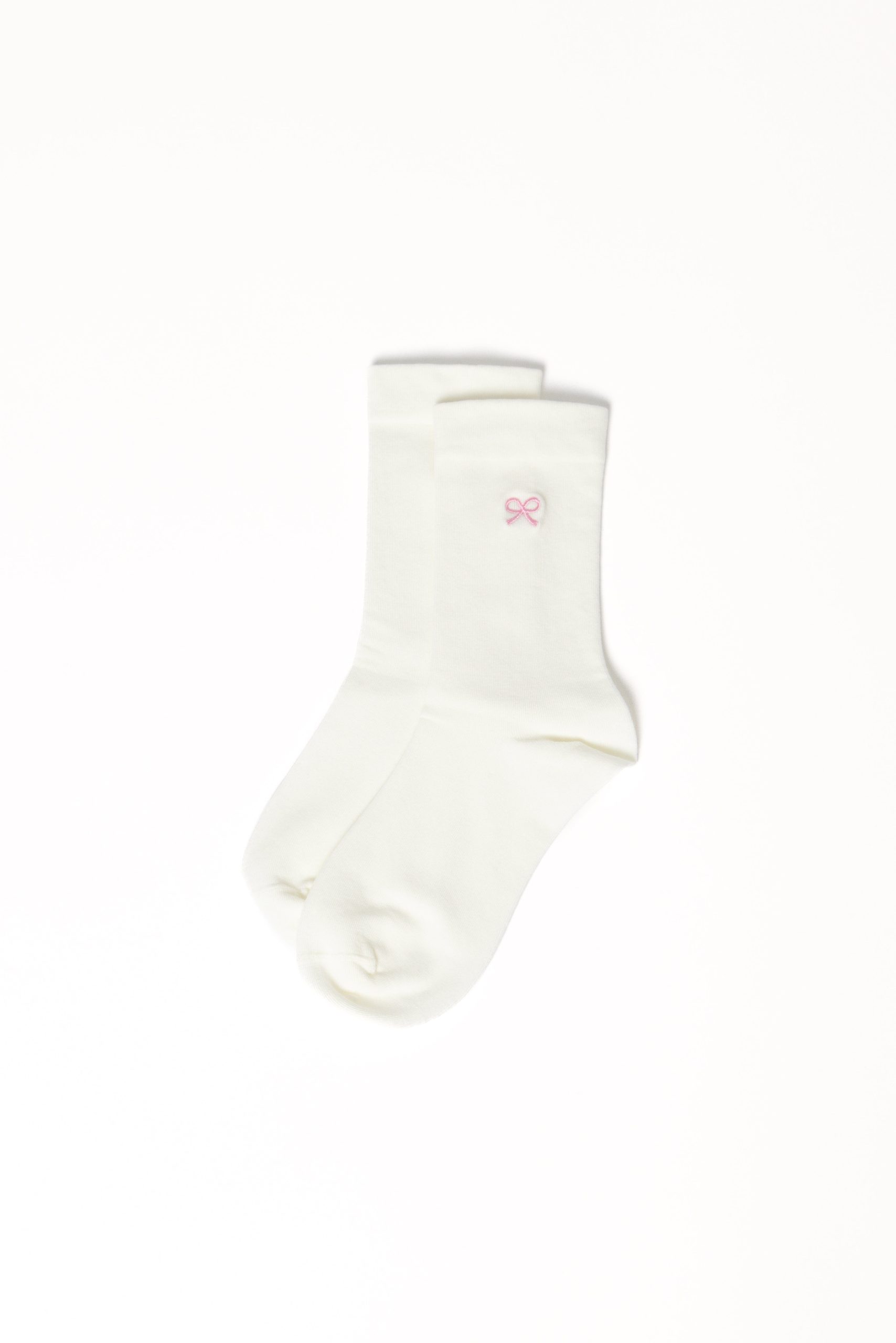 Elsie Bow Socks - White - Image 2