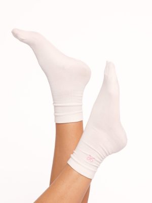 Elsie Bow Socks - White