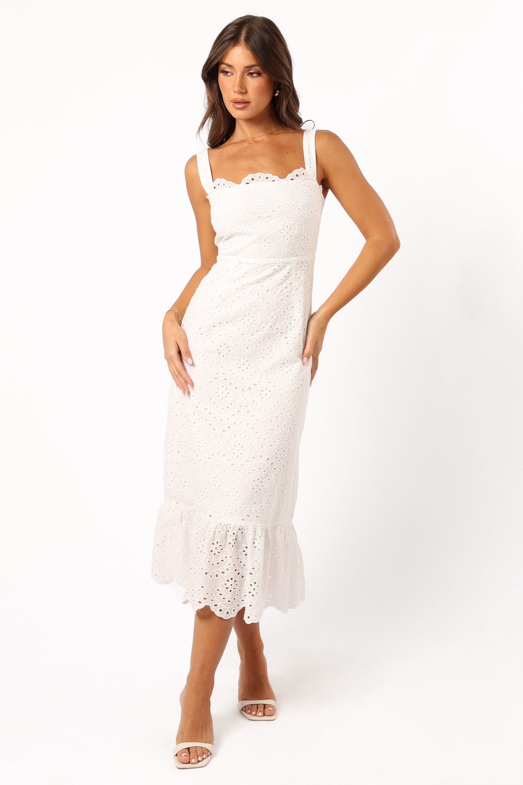 Meadow Lace Midi Dress - Ivory - Image 7