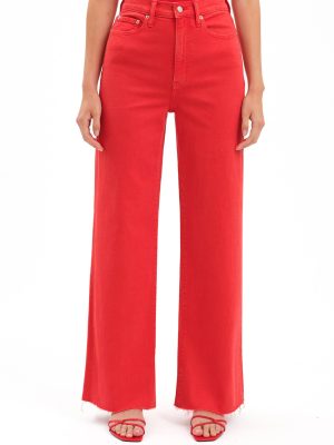 Far Out Wide Leg Jean - Cherry